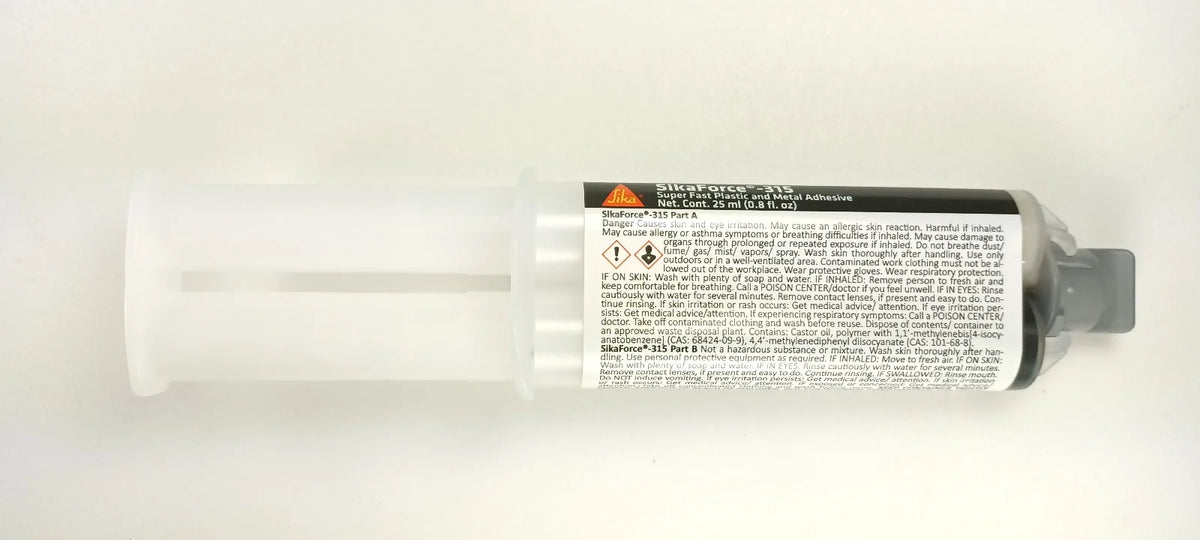 Black Plastic & Metal Adhesive G400231