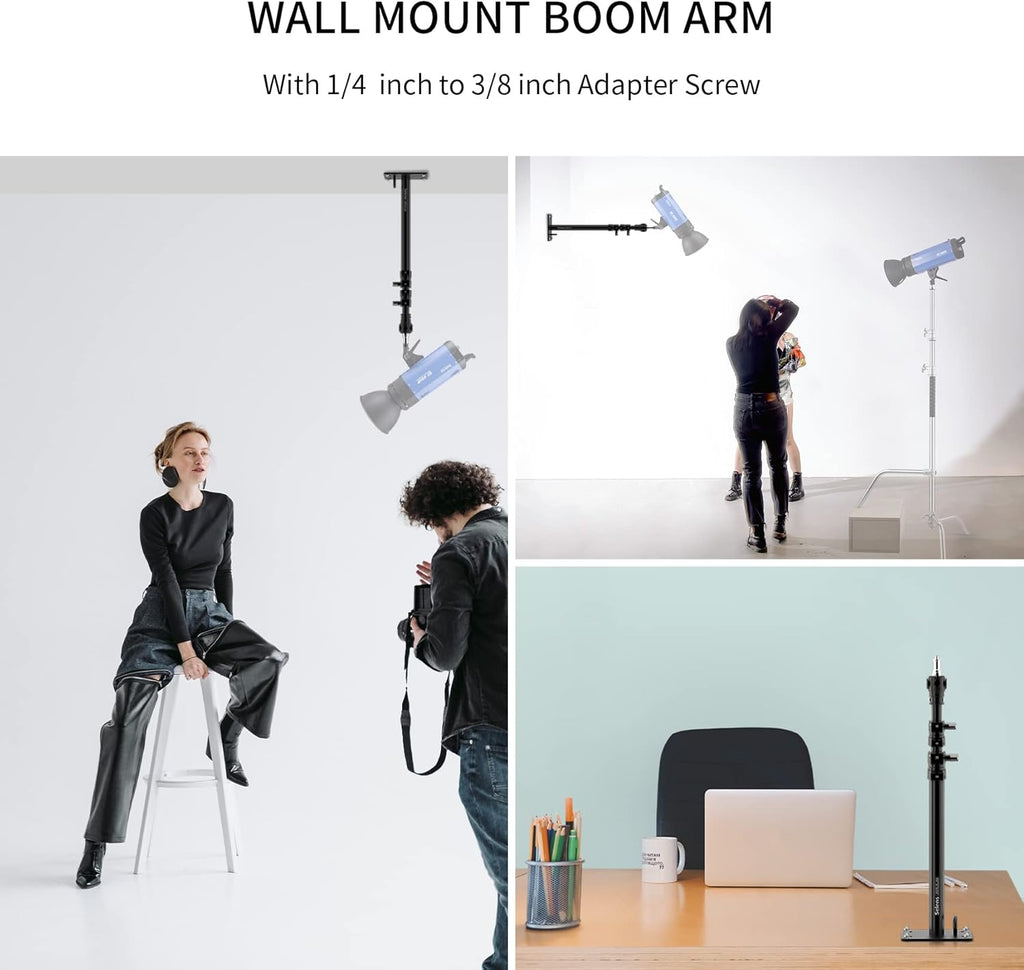 Camera Wall Mount Ring Light Boom Arm, Max Length 39 T419967
