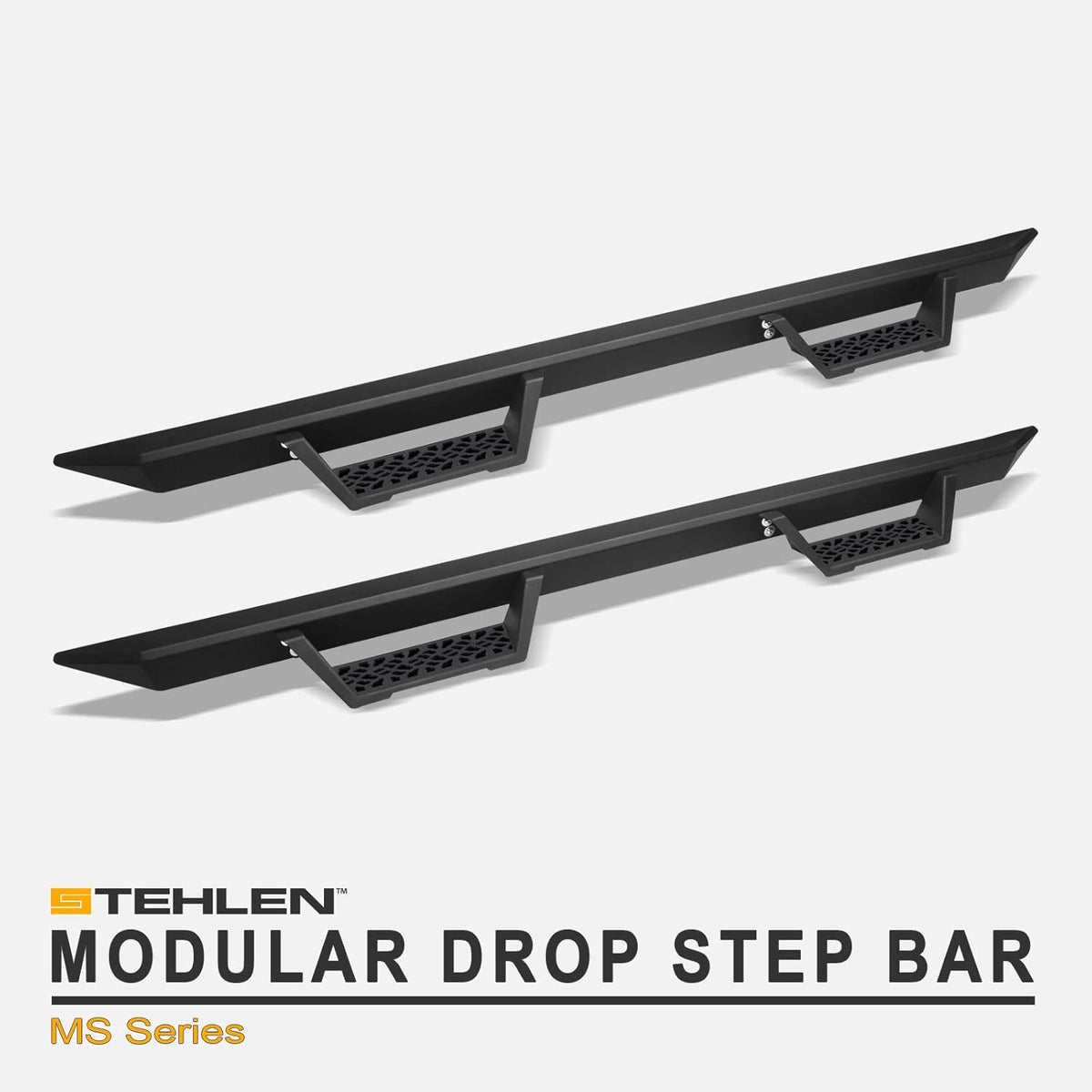 Matte Black Nerf Bars Running Boards for Ford F150 SuperCrew Cab J1777