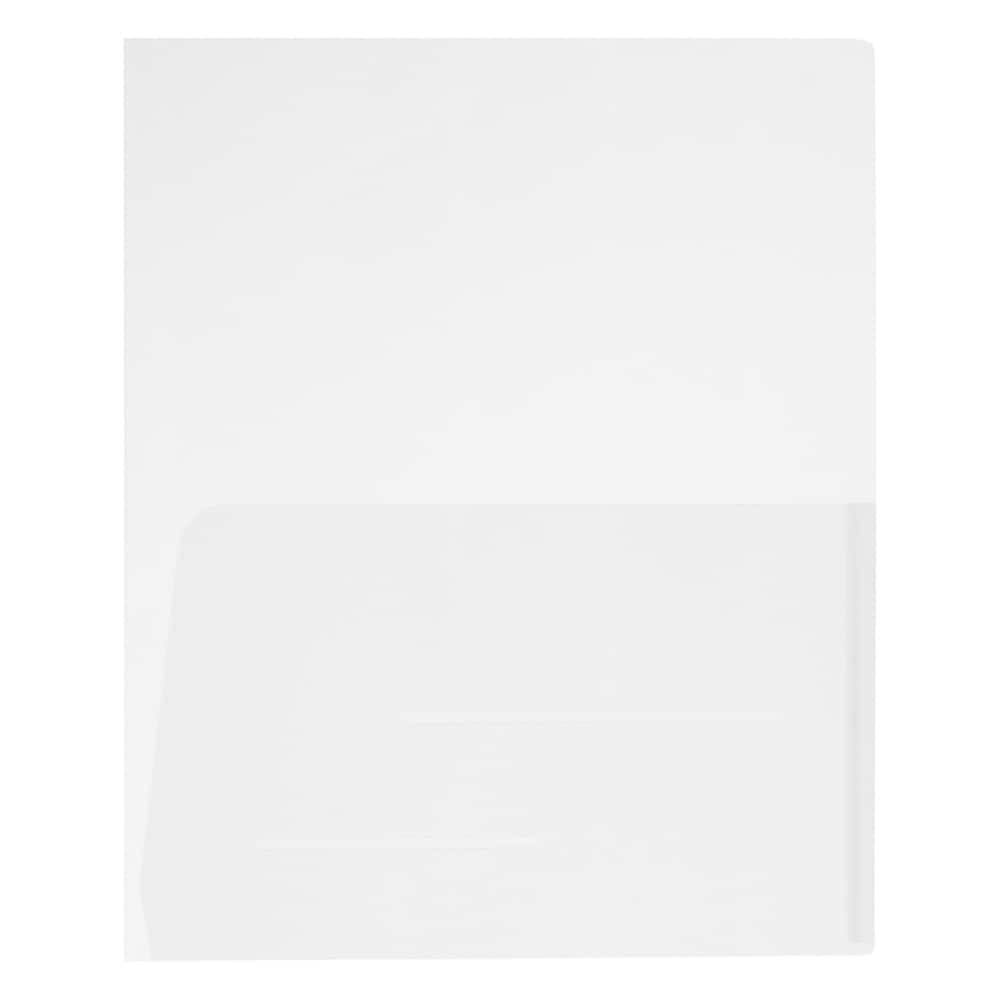 Clear Two Pocket Presentation Folder - 108/pack L97242