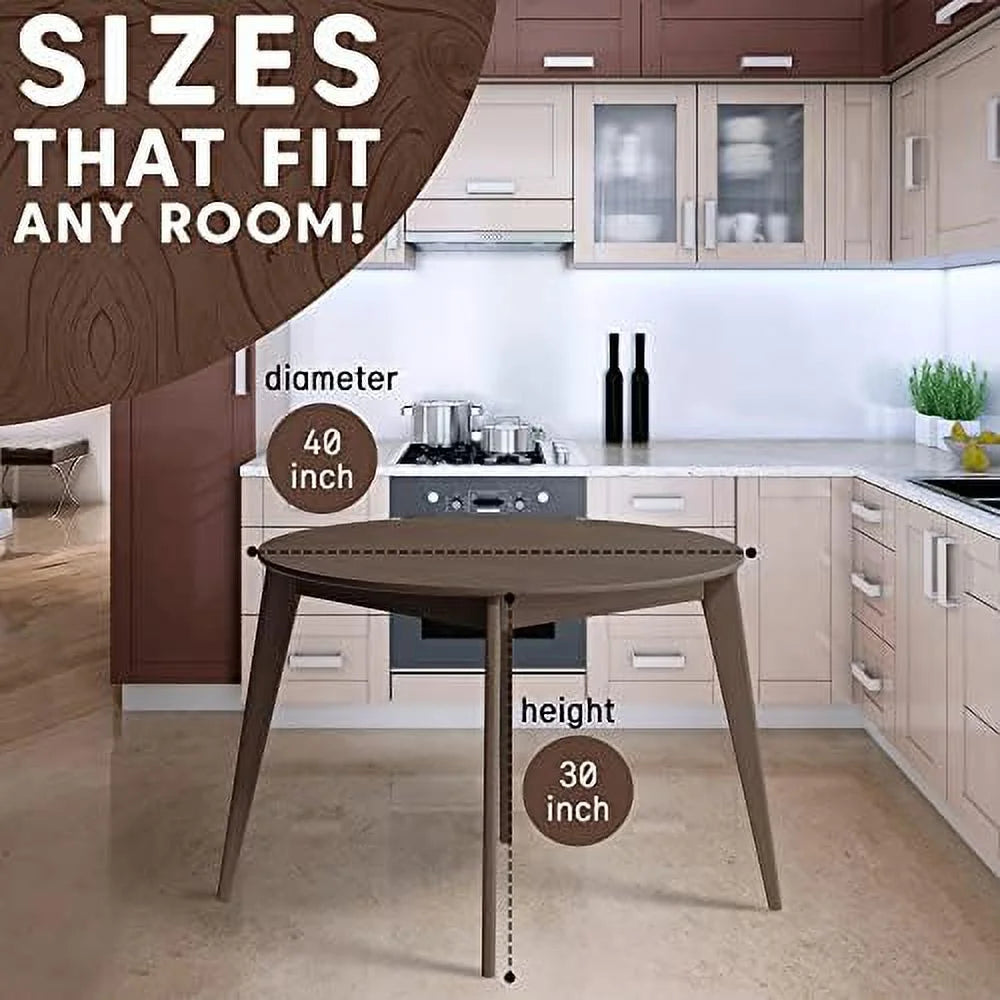 Round Solid Wood Dining Table 40 inch N948784