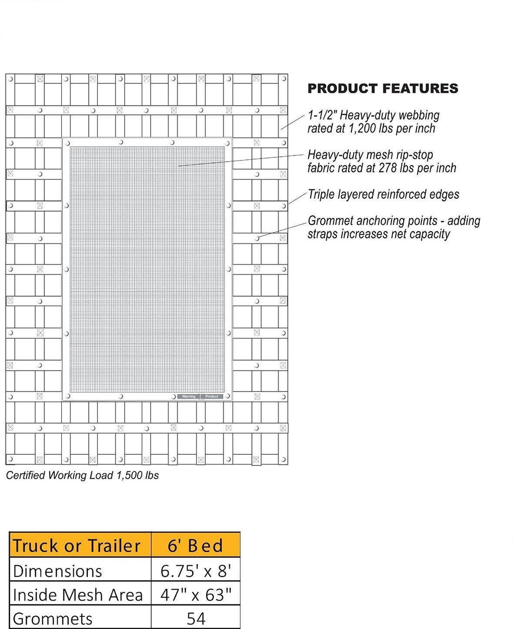 SafetyWeb Cargo Net R2875