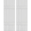 Real Wood Pine Board-n-Batten Shutters J87504