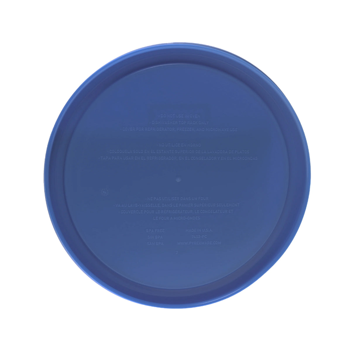 7-Cup Glass Bowl with Blue Lid Q42119