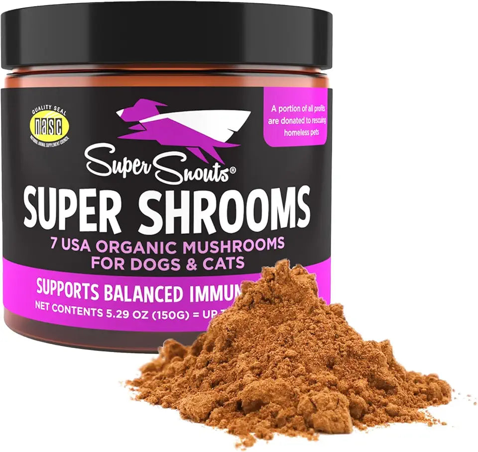 5.29 oz Mushroom Immune Support Supplement for Dogs and Cats L2309