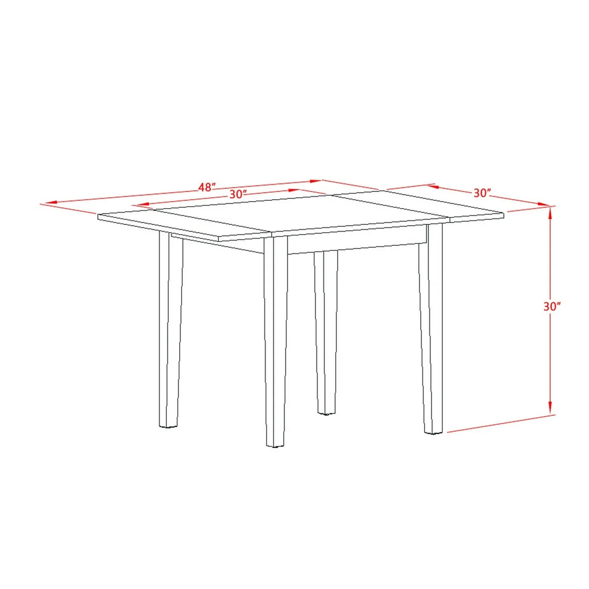 5 Pc Modern Dining Table Set with 4 Chairs Oak Finish I77017
