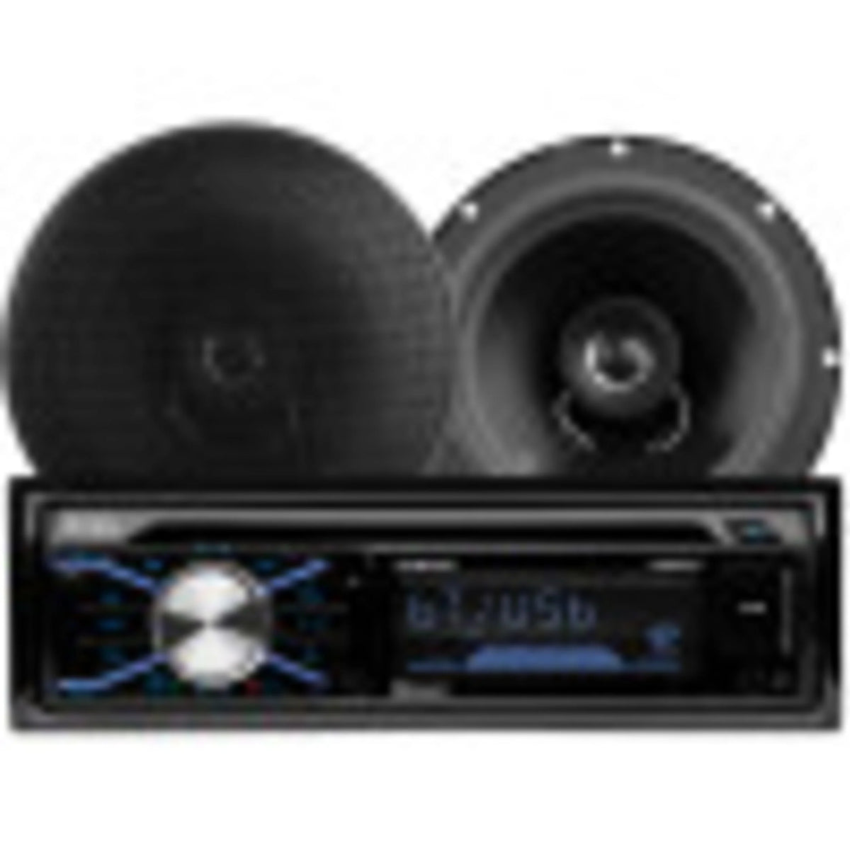 Single Din Car Stereo and Speakers S666