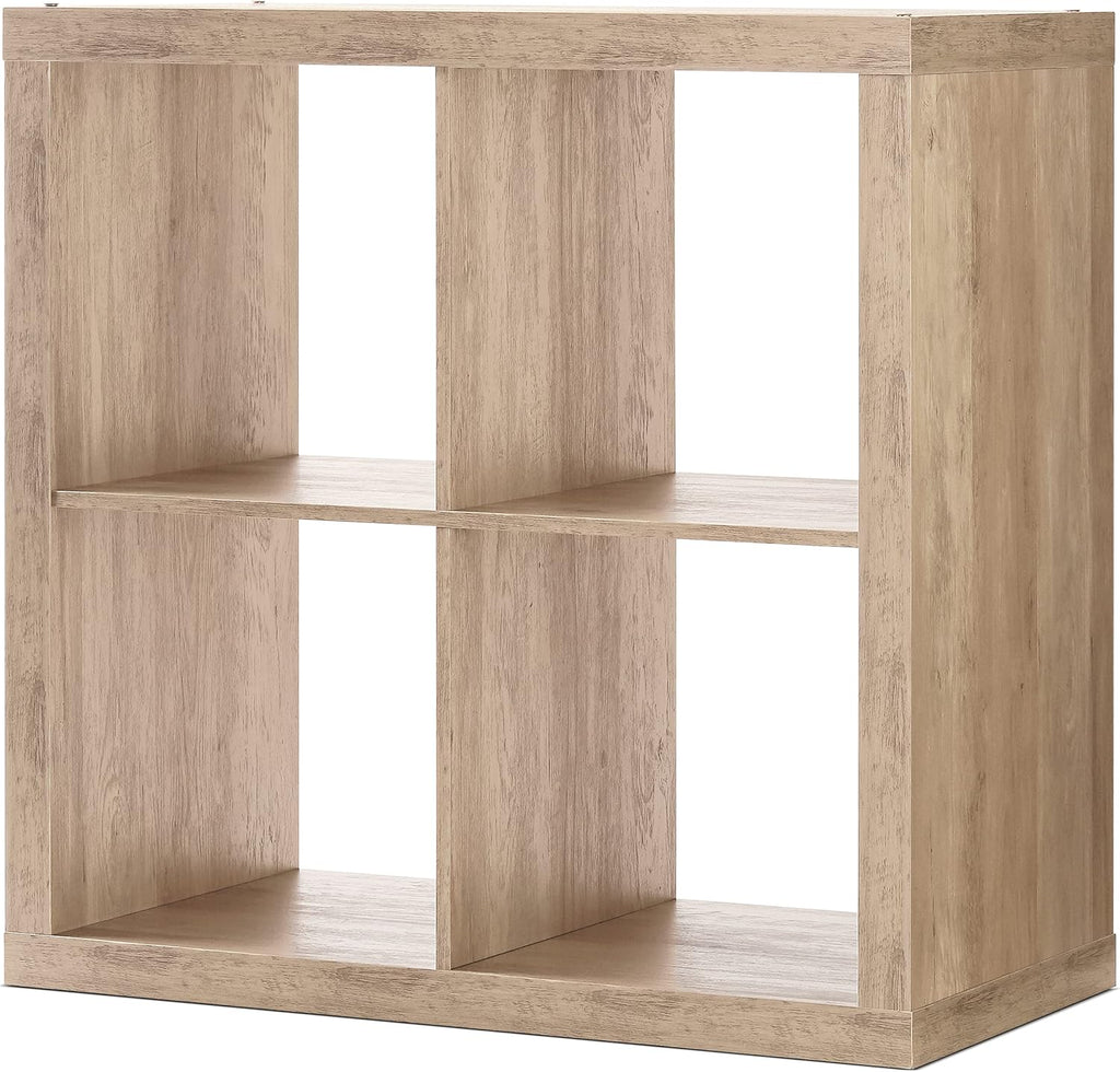 White 4-Cube Bookshelf Storage Cabinet O562