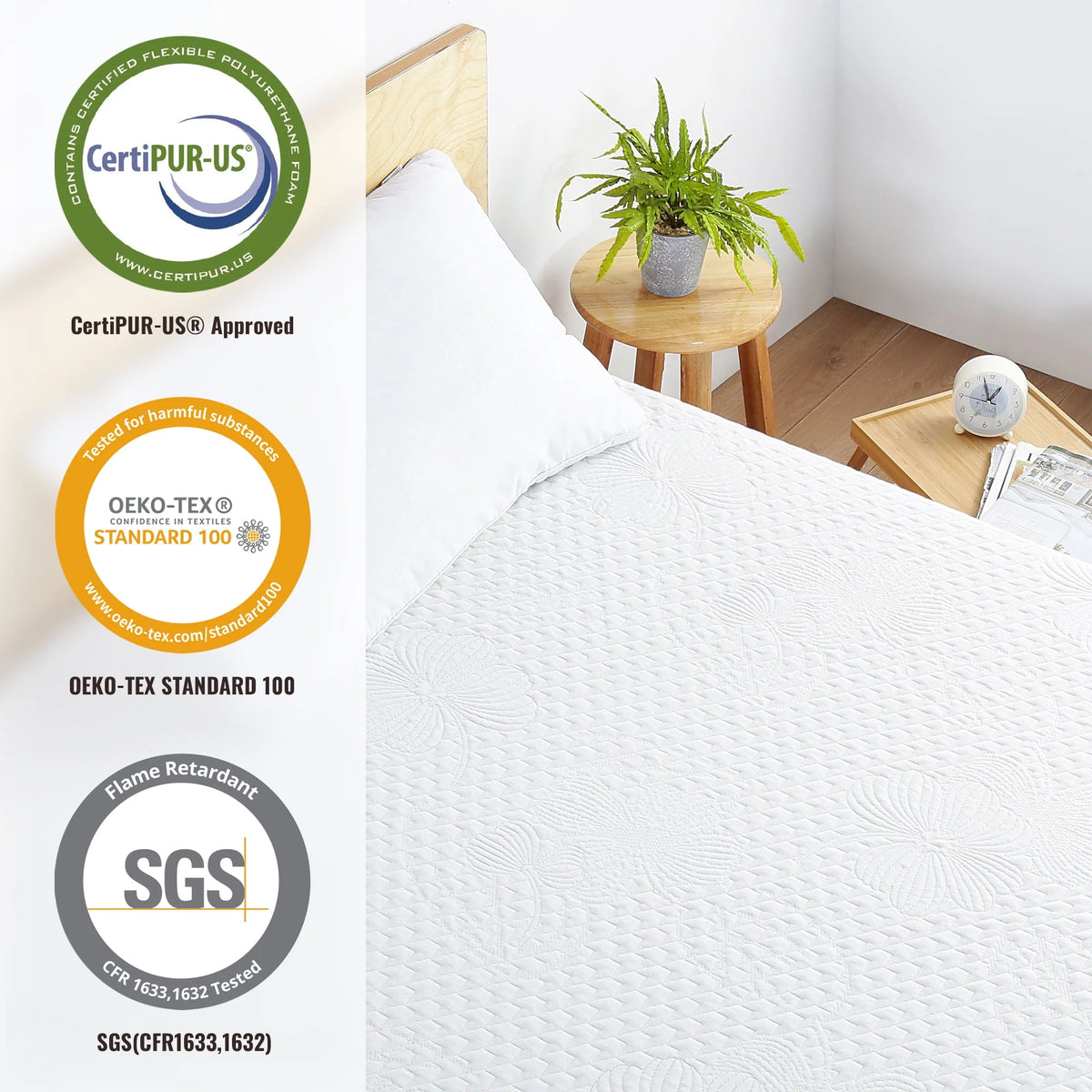 10 Inch Gel Memory Foam Mattress Medium Firm Twin Size Z65397