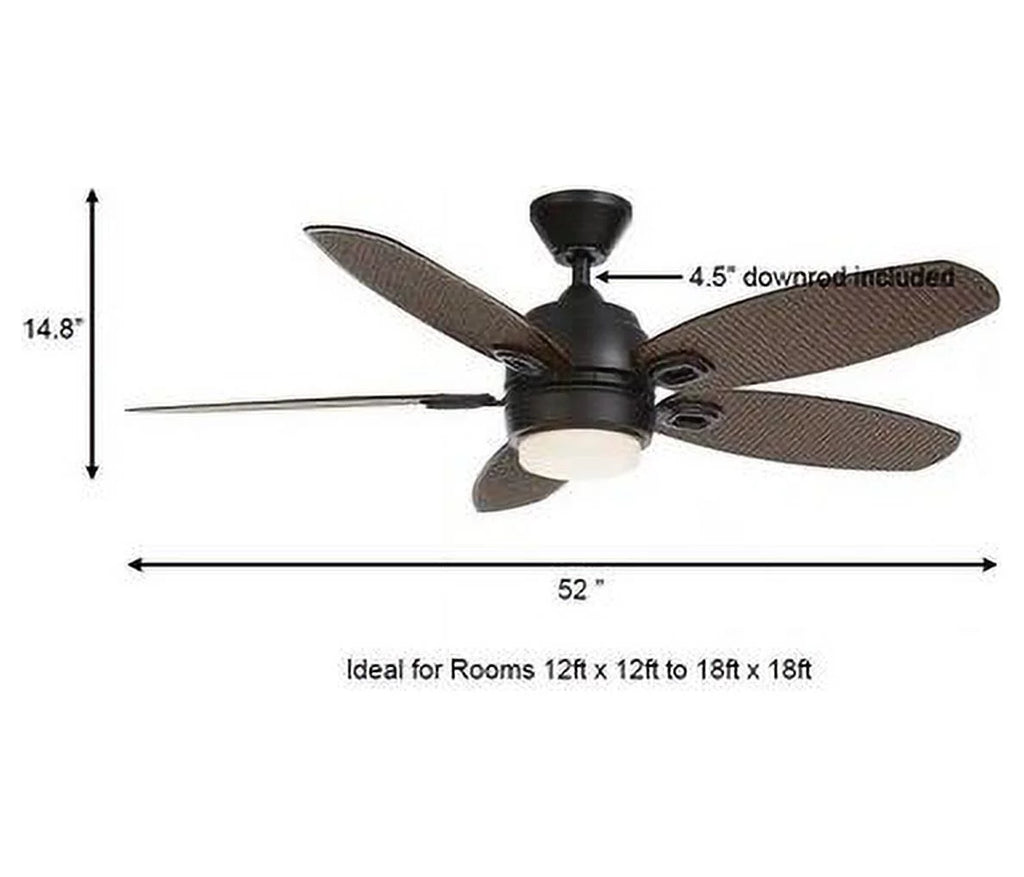 White LED Outdoor Ceiling Fan with Light Q425278
