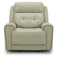 Off White Leather Power Recliner L707851
