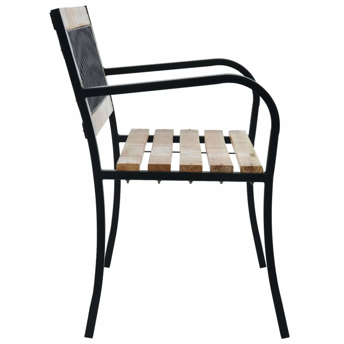 Wood and Plastic Garden Bench with Steel Frame L978