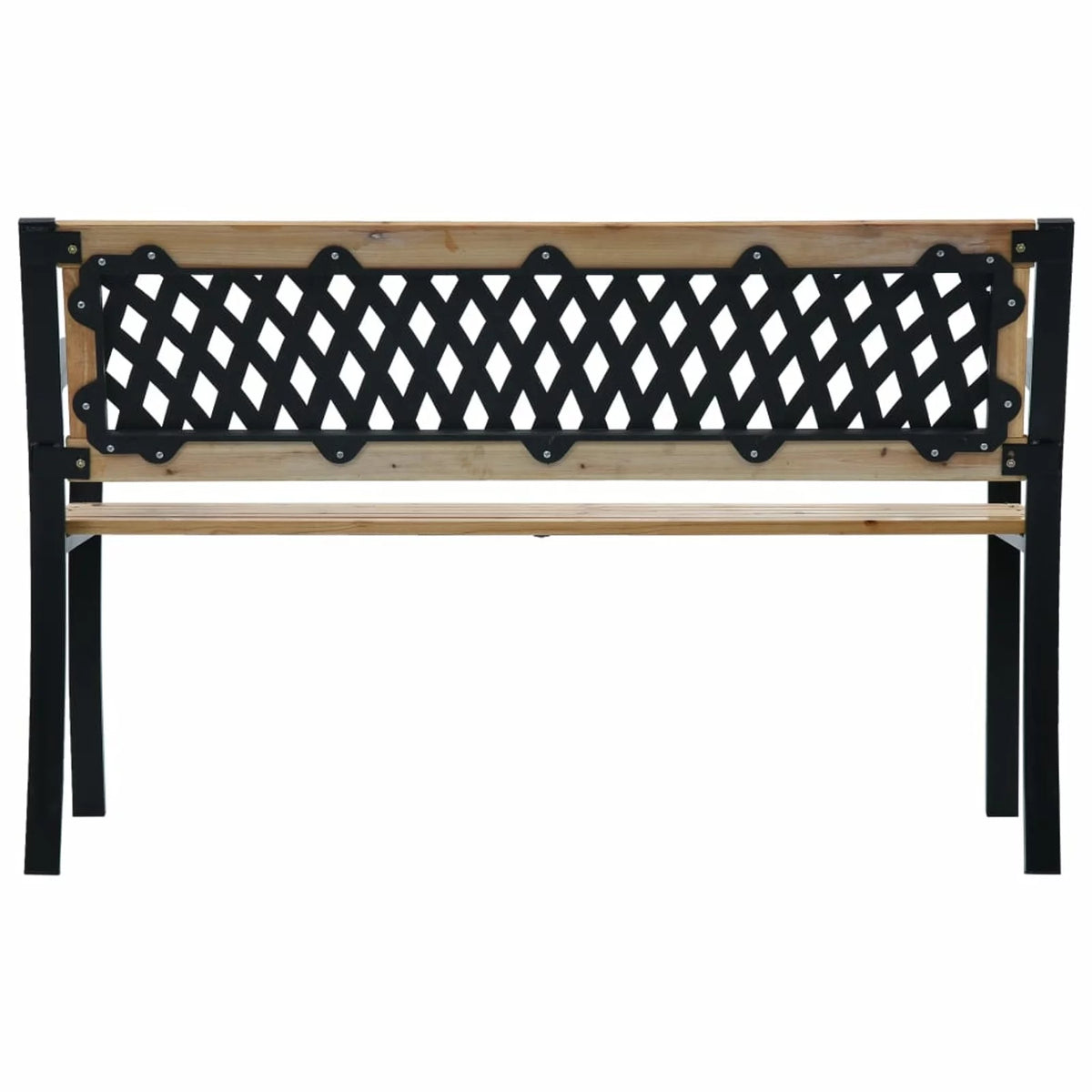 Wood and Plastic Garden Bench with Steel Frame L978