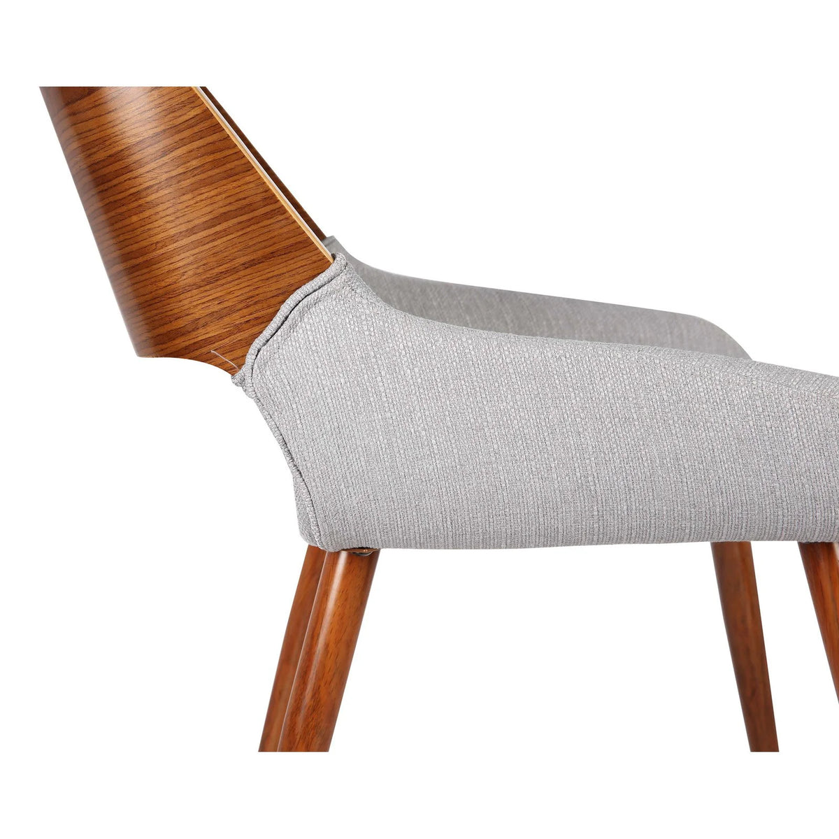Gray Fabric Dining Chair with Walnut Wood Y921