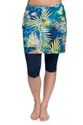 Blue Chlorine Proof Skirted Capris D1680