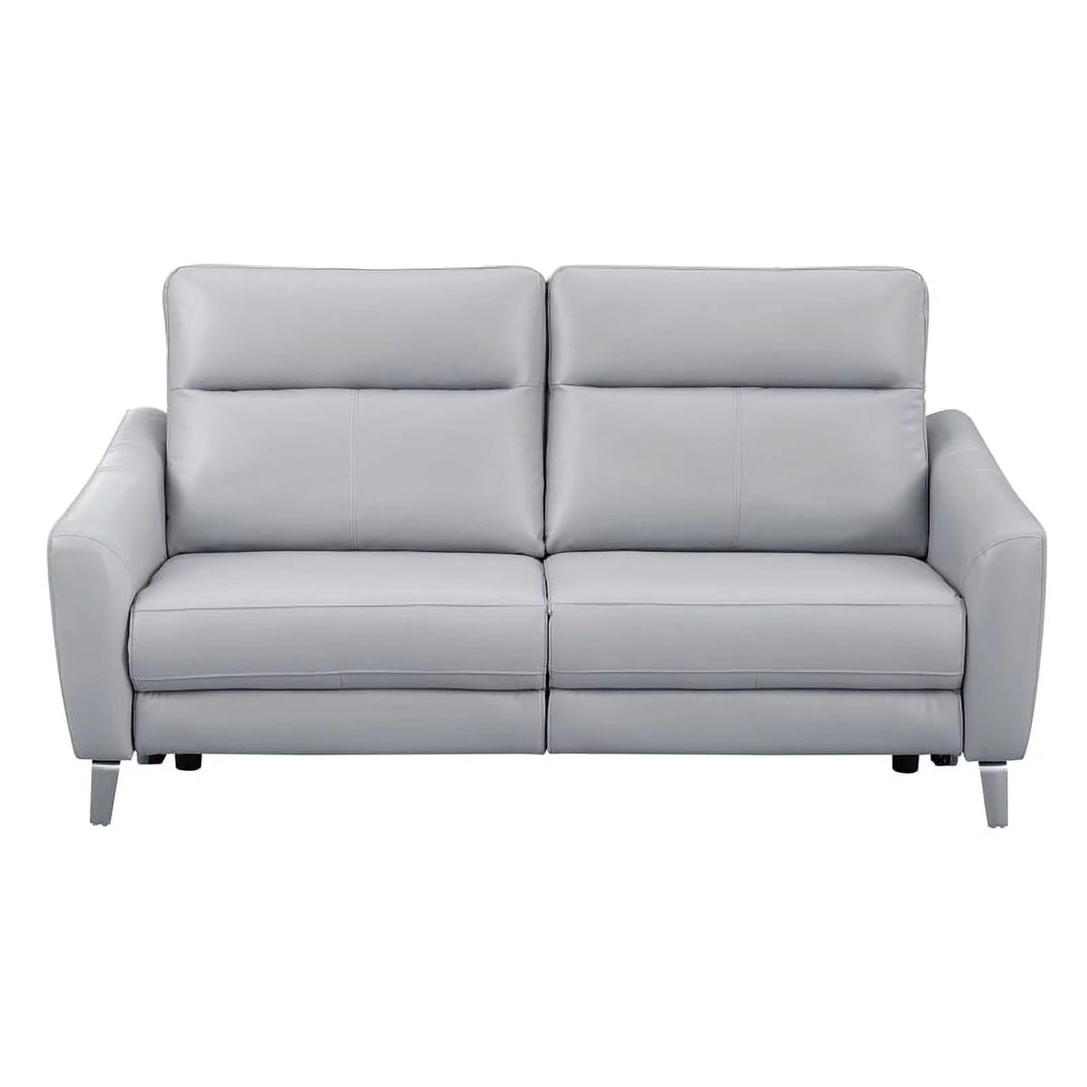 Gray Faux Leather Power Sofa T18910