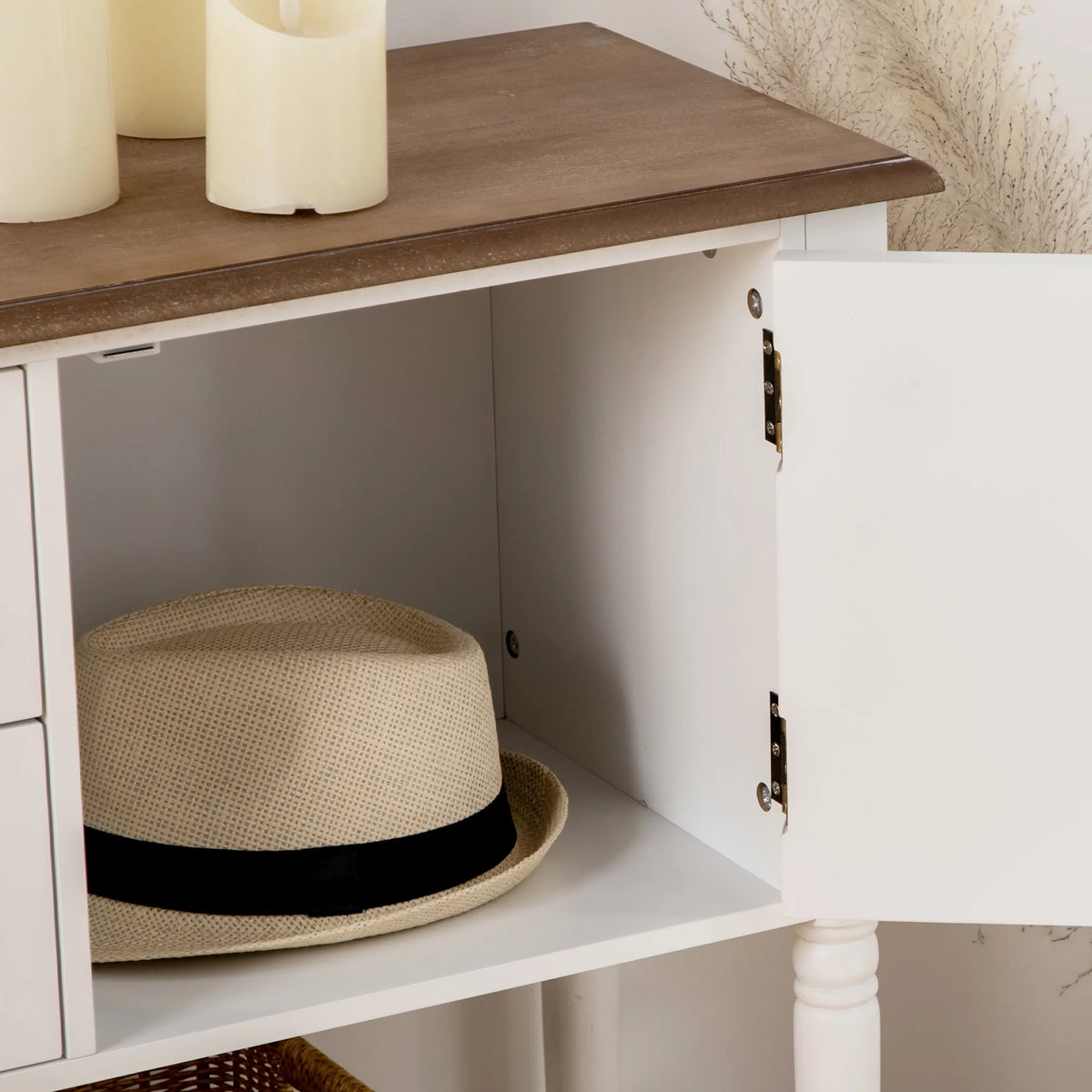 White Console Table with 2 Drawers M530