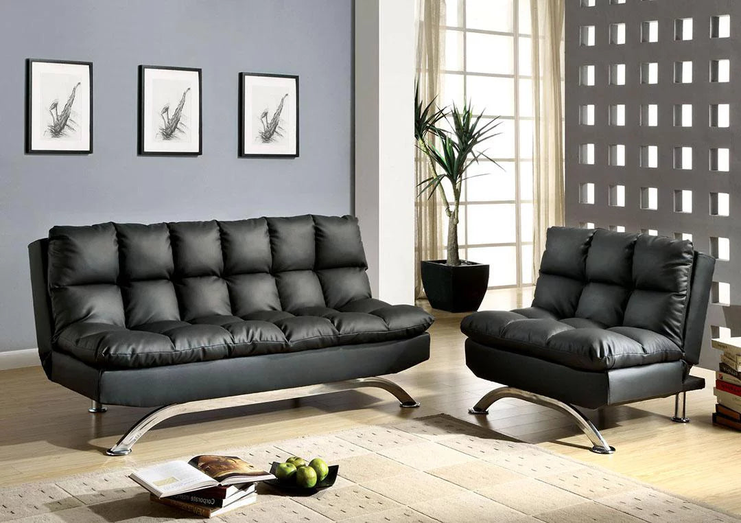 White Futon Sofa L955