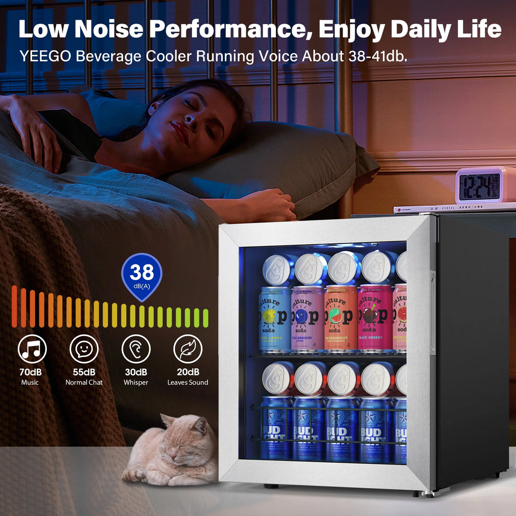 62-65 Can Glass Door Beverage Refrigerator M286