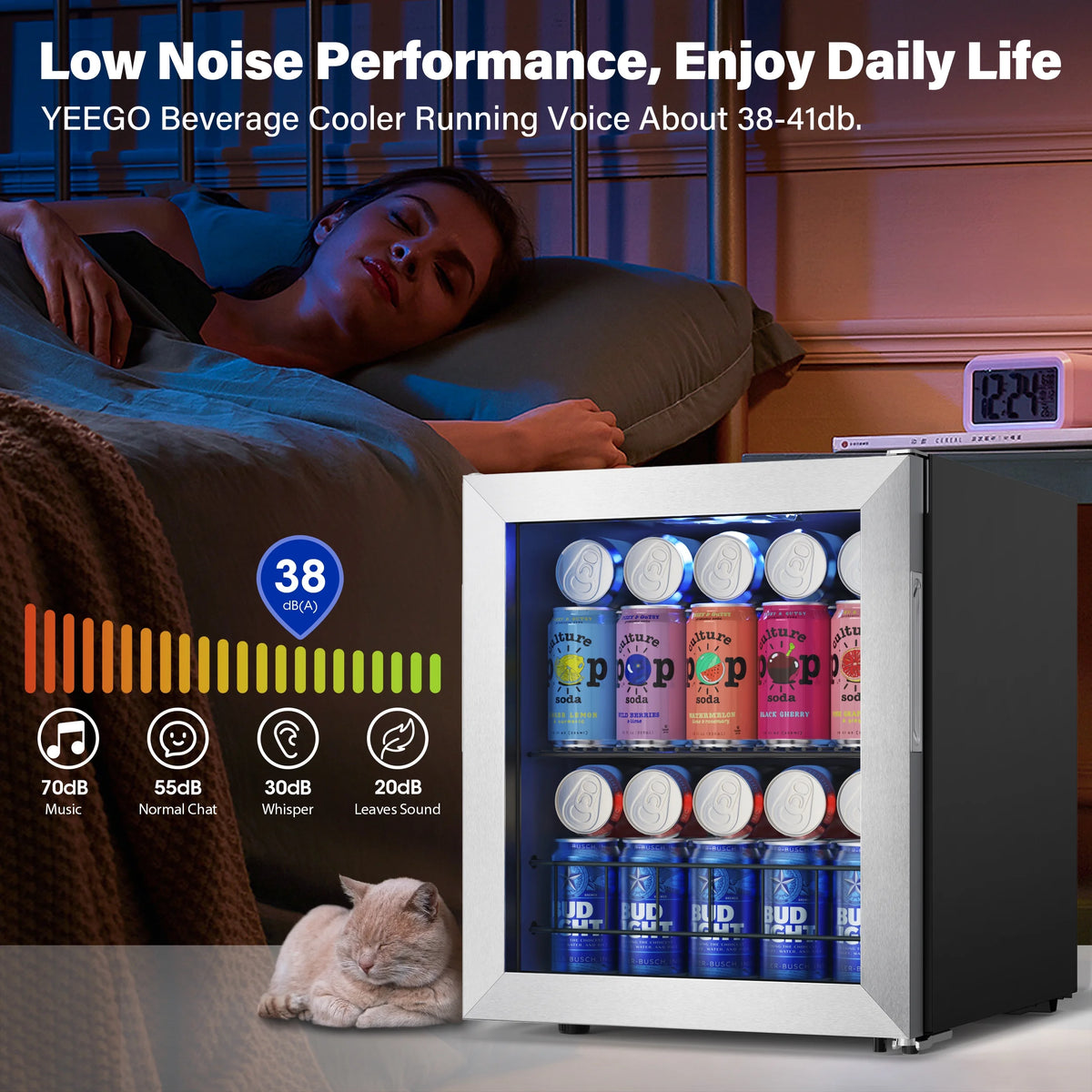 62-65 Can Glass Door Beverage Refrigerator M286