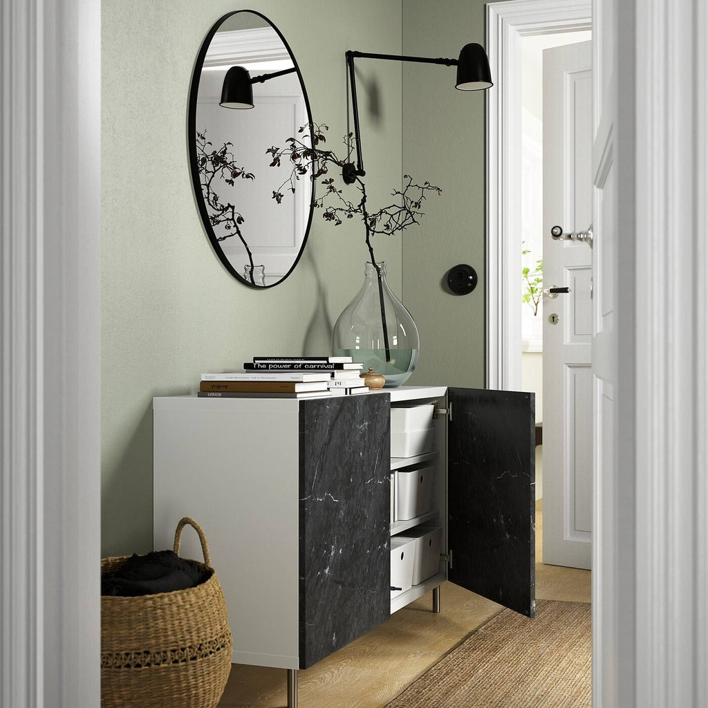 White Storage Combination with Doors W141175