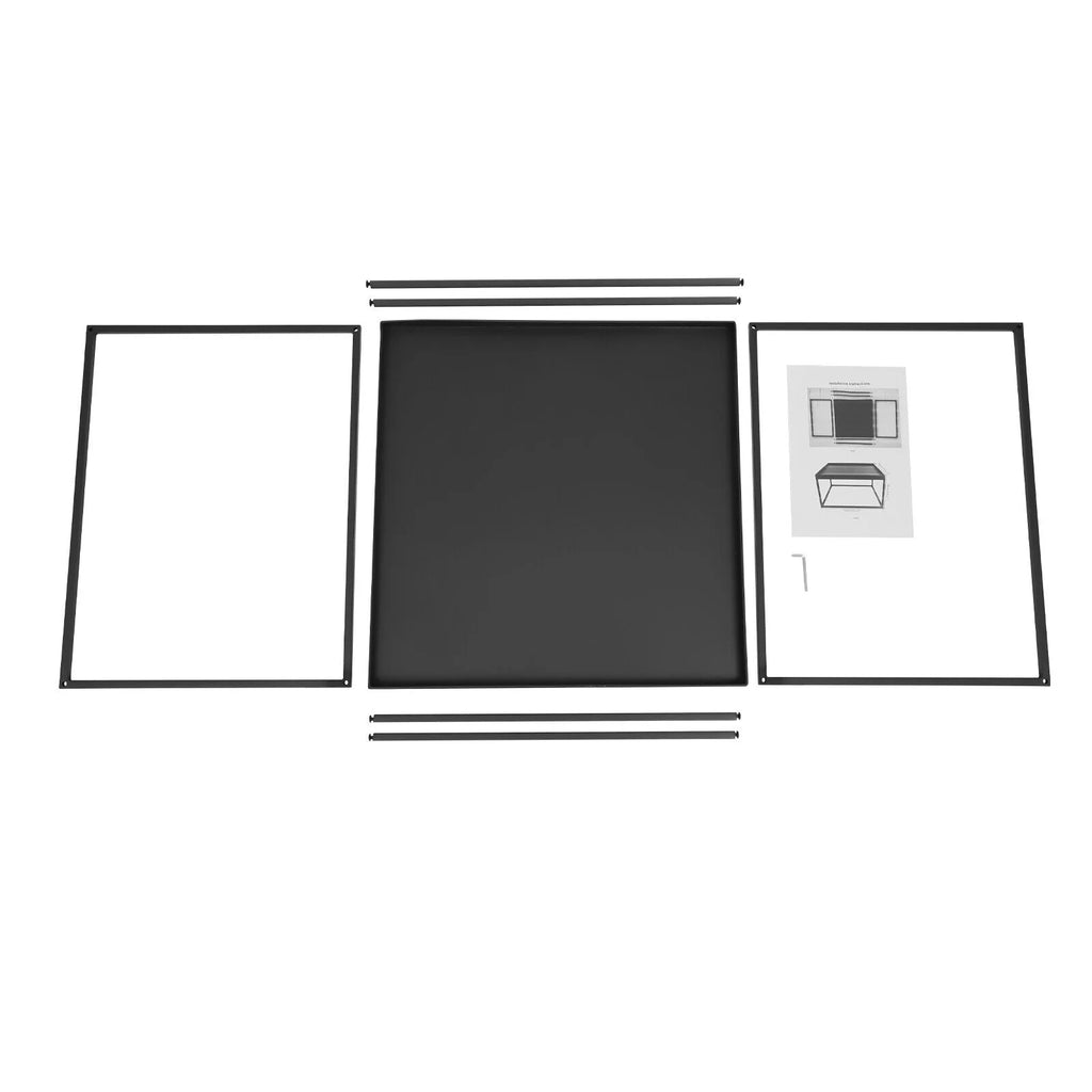 24" Square Steel Side Table Black R747454