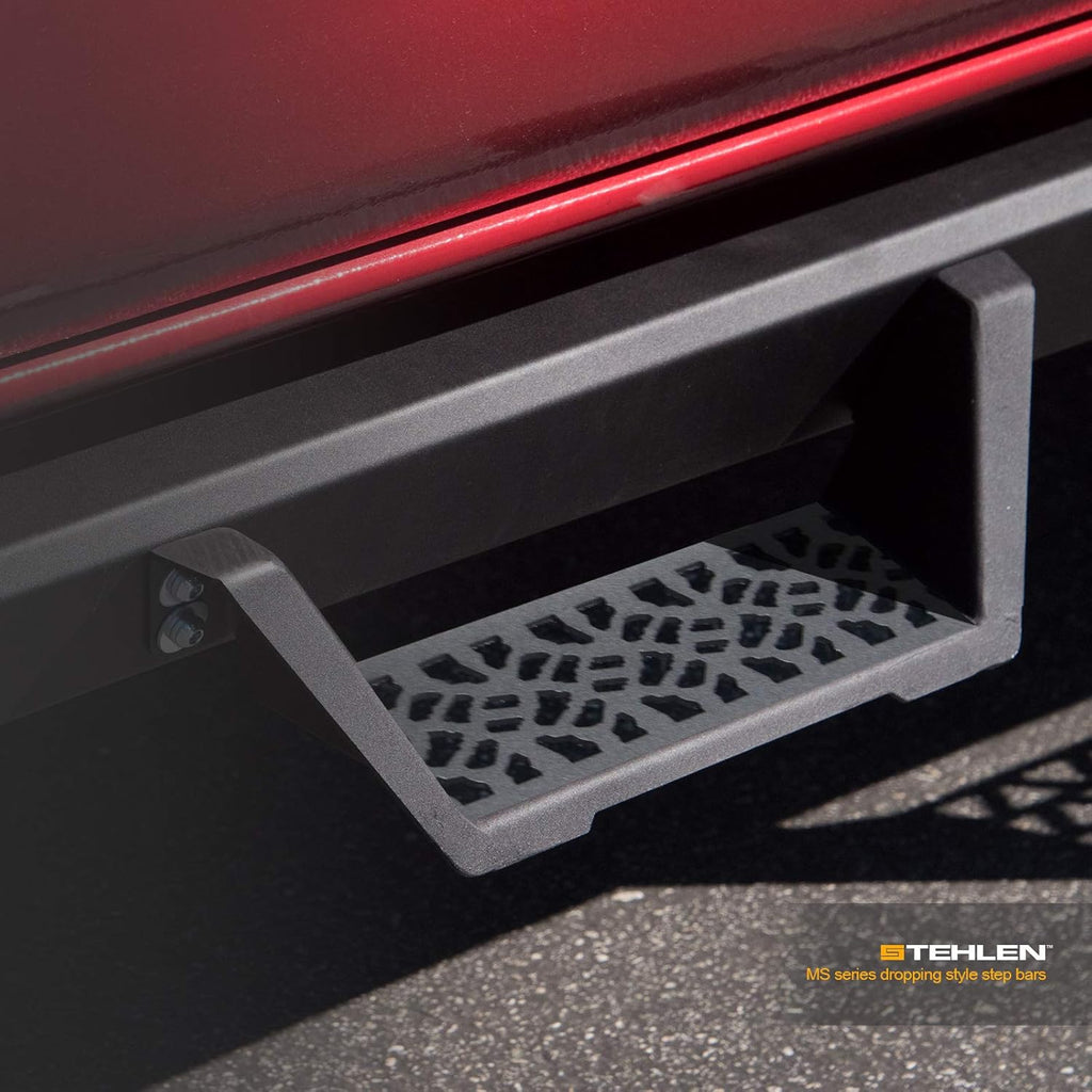 Matte Black Nerf Bars Running Boards for Ford F150 SuperCrew Cab J1777