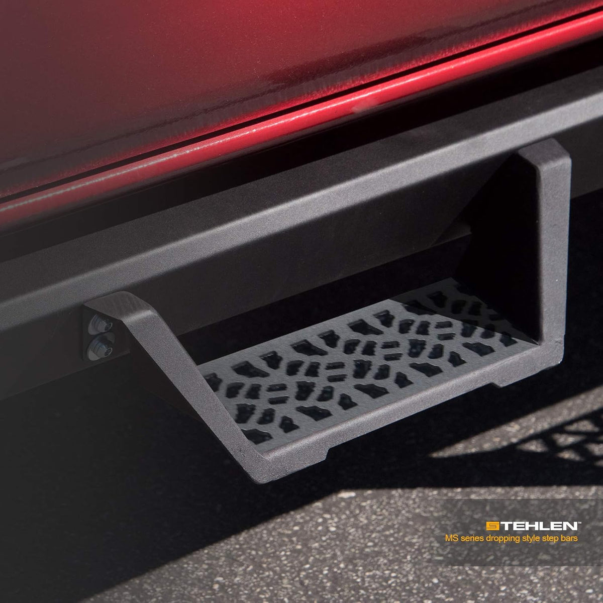 Matte Black Nerf Bars Running Boards for Ford F150 SuperCrew Cab J1777