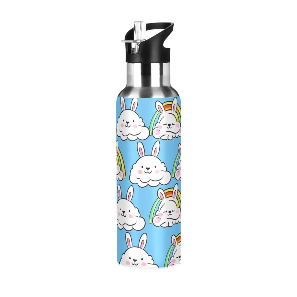 20 oz Insulated Stainless Steel Water Bottle with Straw Lid V76433