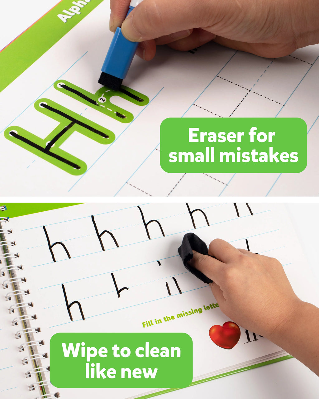 Learn to Write Workbook Numbers Letters Practicing Book ABC Alphabet Sight Words Handwriting Educational Toy U514