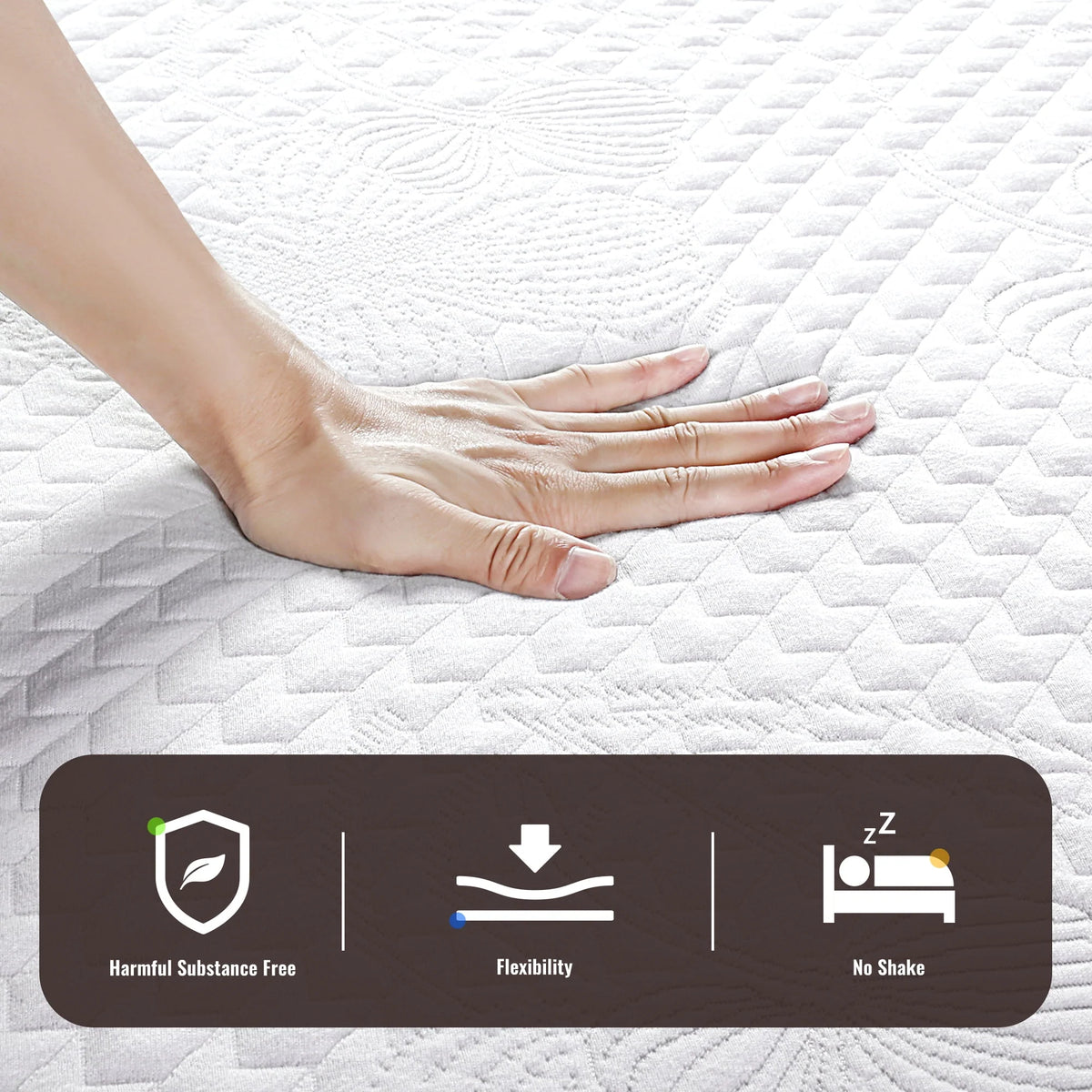 10 Inch Gel Memory Foam Mattress Medium Firm Twin Size Z65397