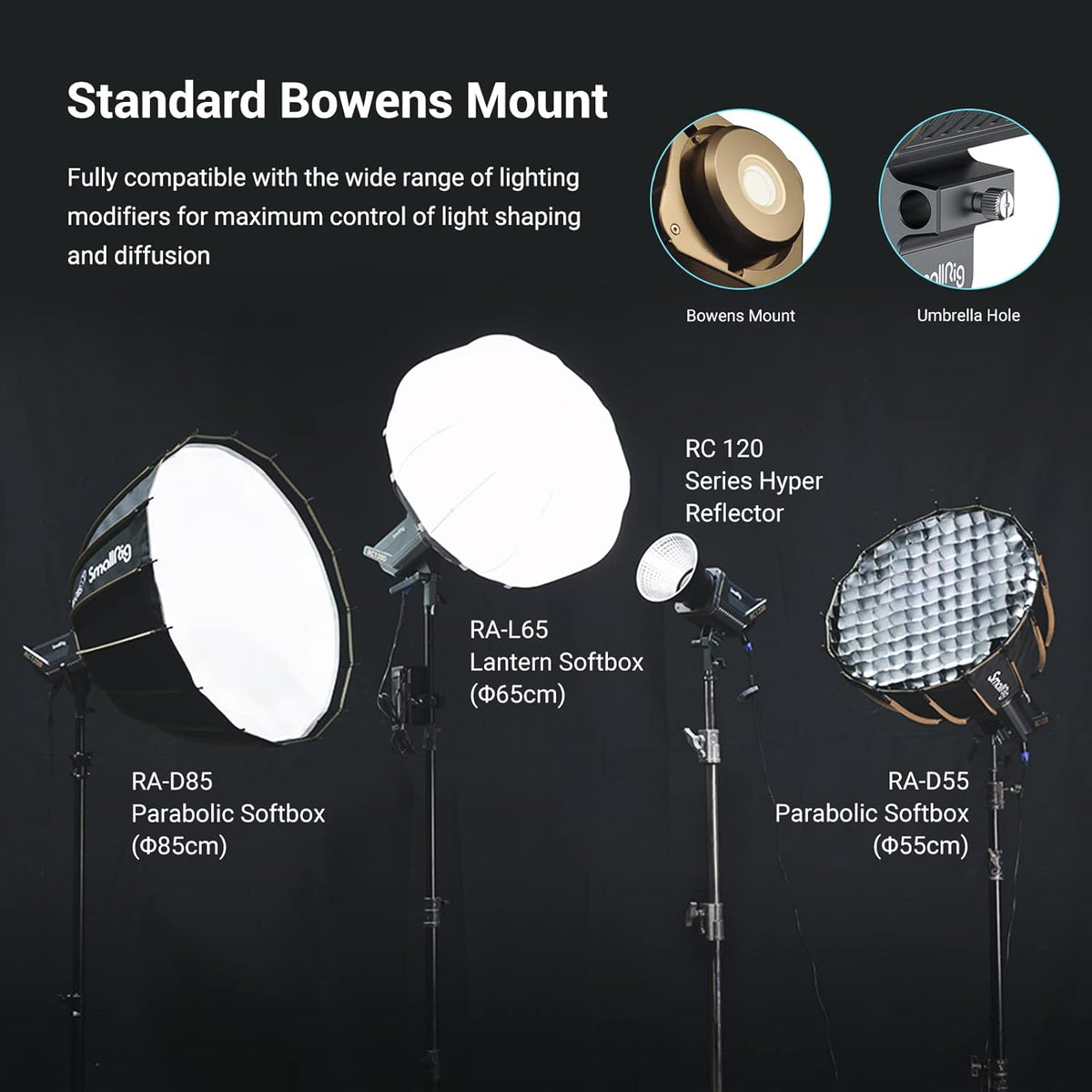 SmallRig RC 120D 120W Bowens Mount LED Video Light U48035