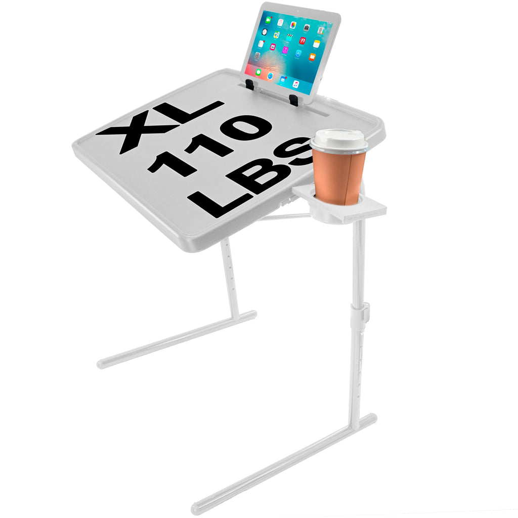 XL Folding TV Tray Table with Rotating Cup Holder, Black V81596