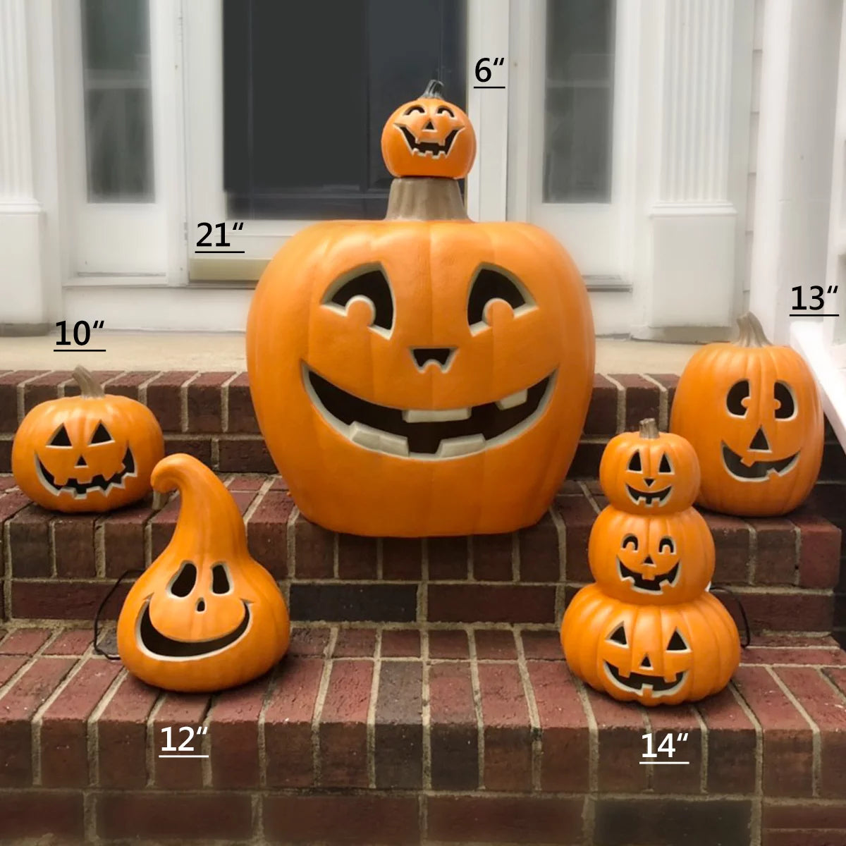 21 in Pre-lit LED Jack O Lantern Pumpkin Lantern Q74831