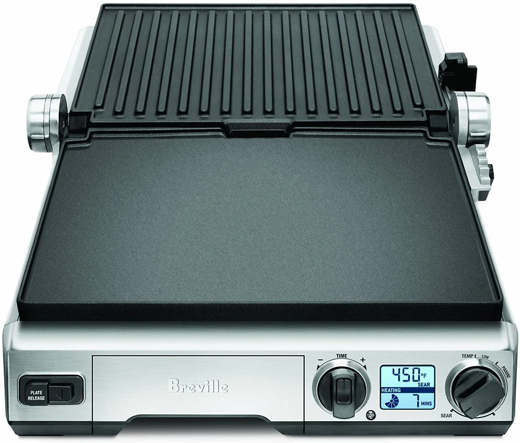 Brushed Stainless Steel Electric Countertop Grill T8491