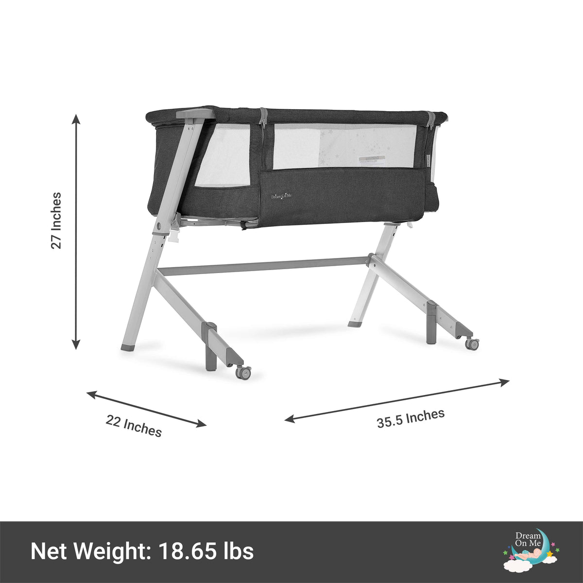 Black Bassinet and Bedside Sleeper A647