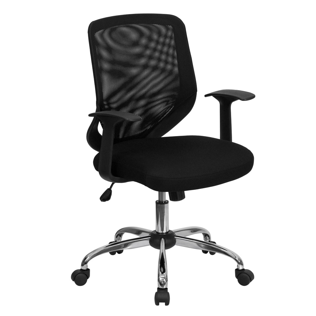 Black Swivel Adjustable Mesh Office Chair I7304
