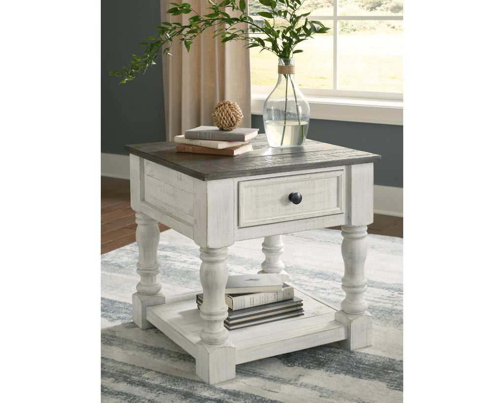 White/Gray End Table H601529