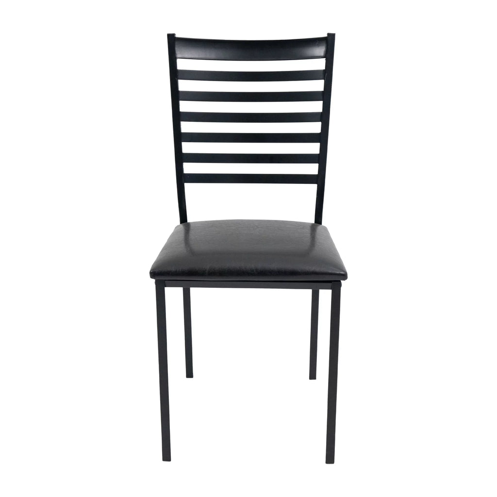 5 Piece Black Dining Table Set with 4 Upholstered Chairs Z930631