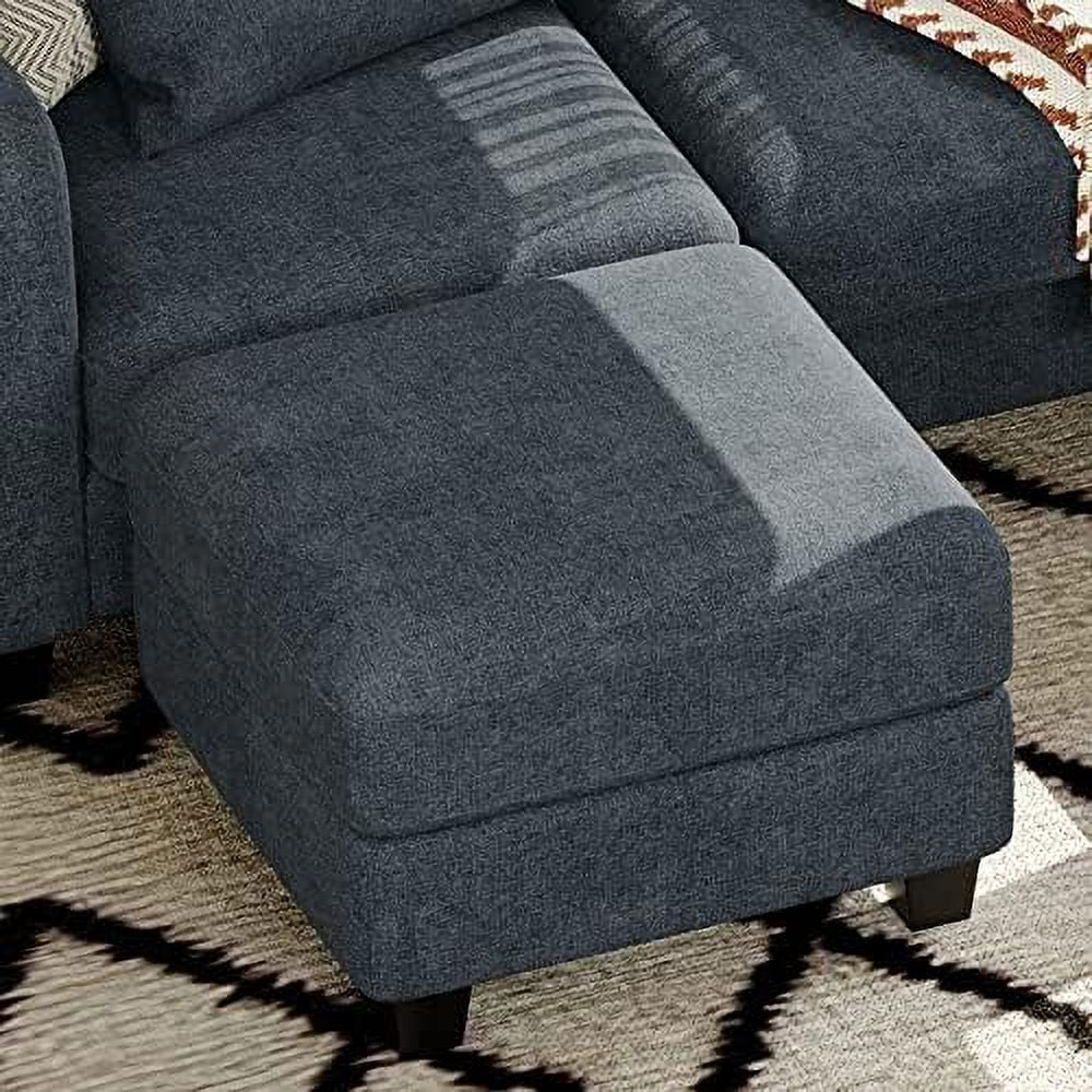 Bluish Grey Convertible Upholstered Ottoman K321456