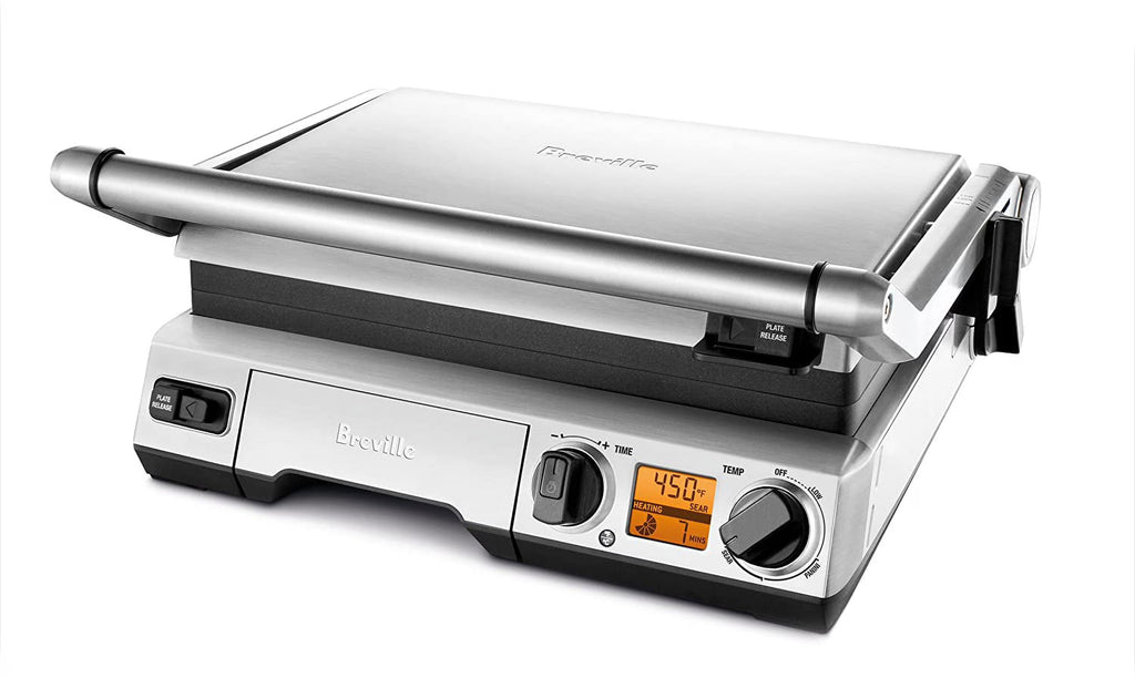 Brushed Stainless Steel Electric Countertop Grill T8491