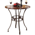 Bar Height Table in Walnut and Dark Bronze L435775