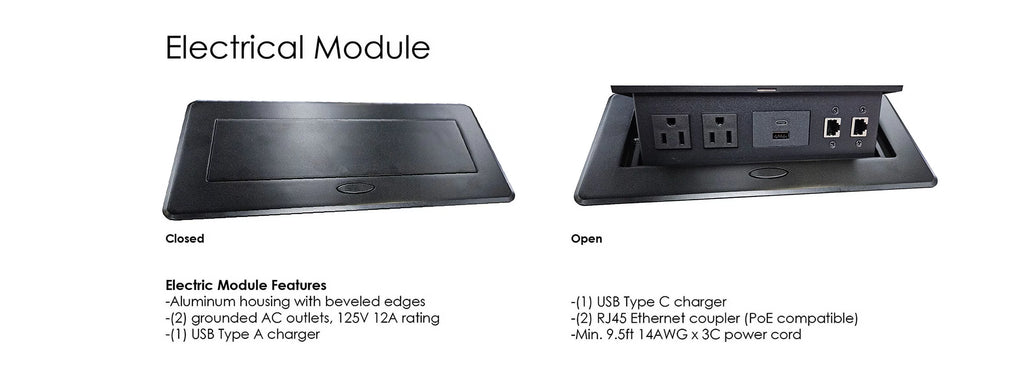 Oval Shaped Conference Room Table with Power Modules H9530