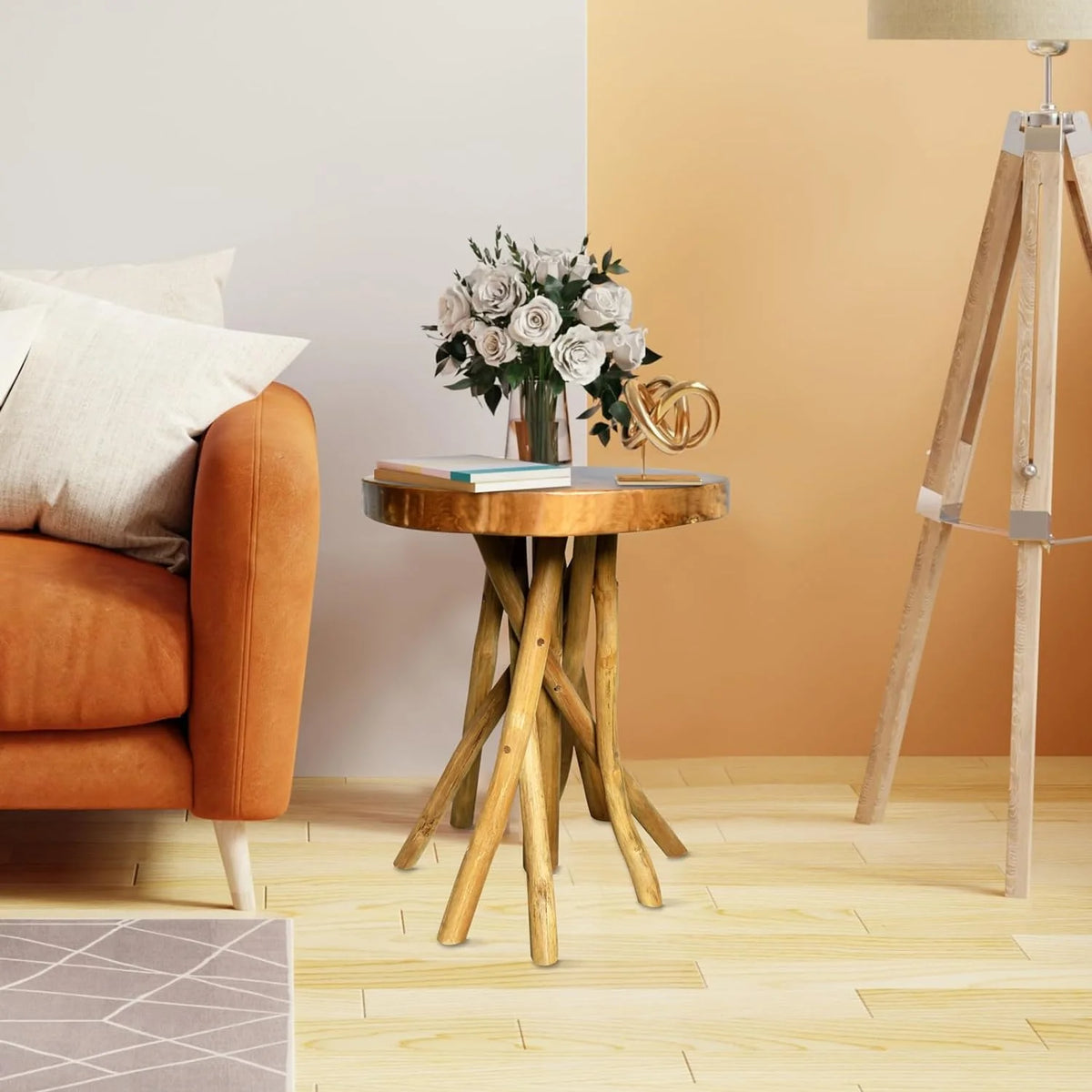 Teak Wood End Table Y168622