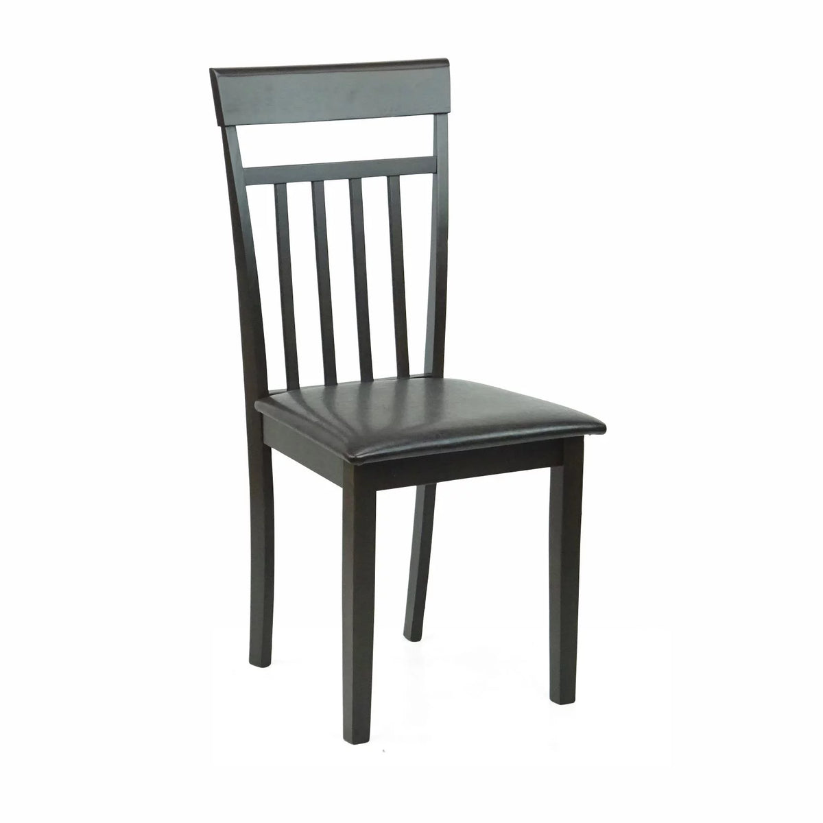 Set of 5 pc Solid Wooden Table and Chairs Espresso Black Finish R164
