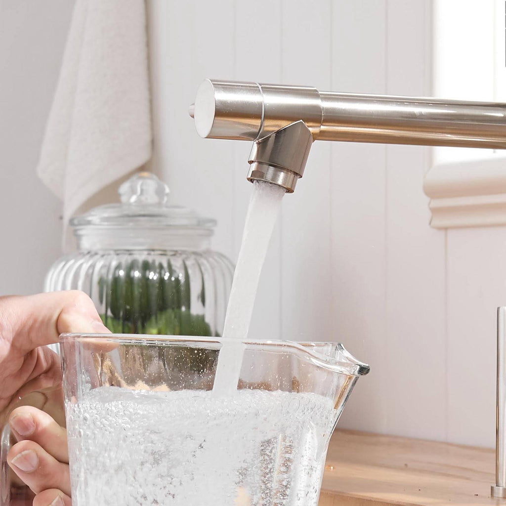 Nickel Pull Down Kitchen Faucet with Spring Spout G139