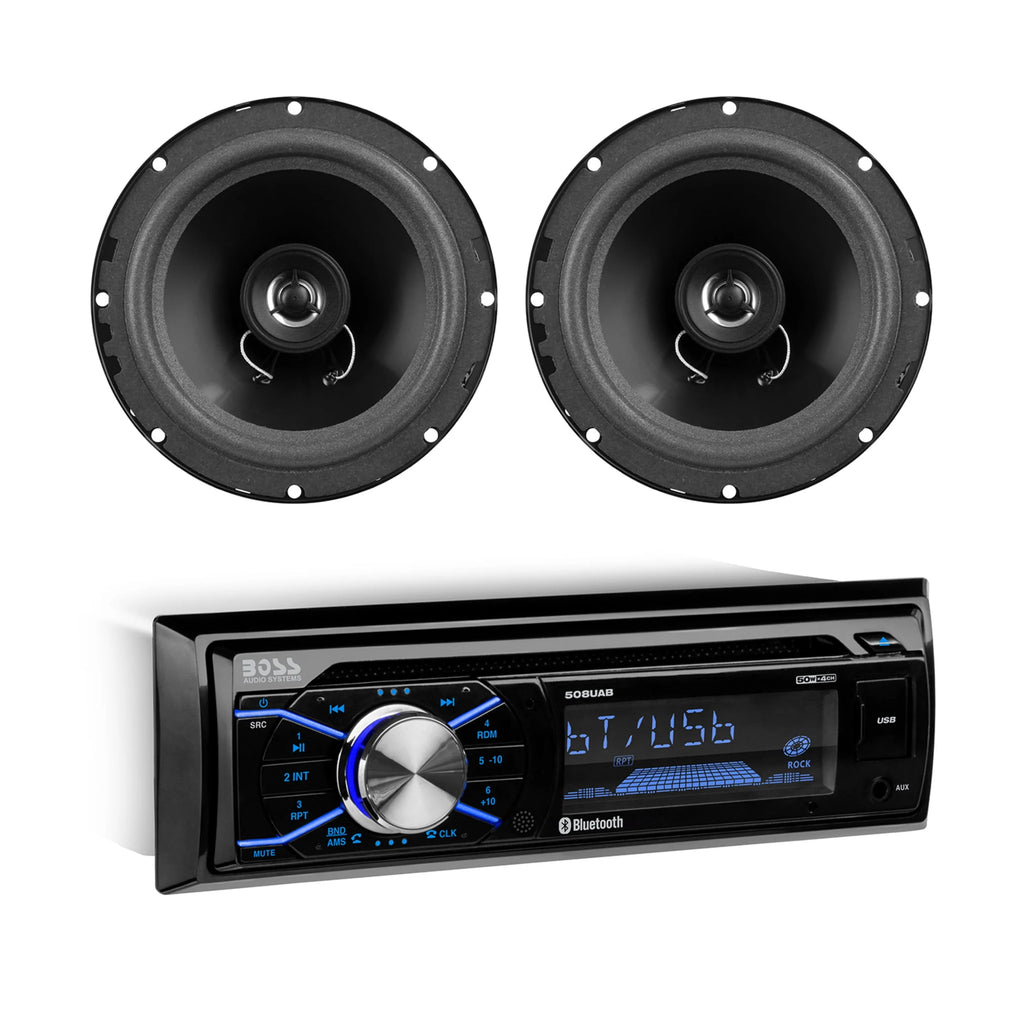 Single Din Car Stereo and Speakers S666