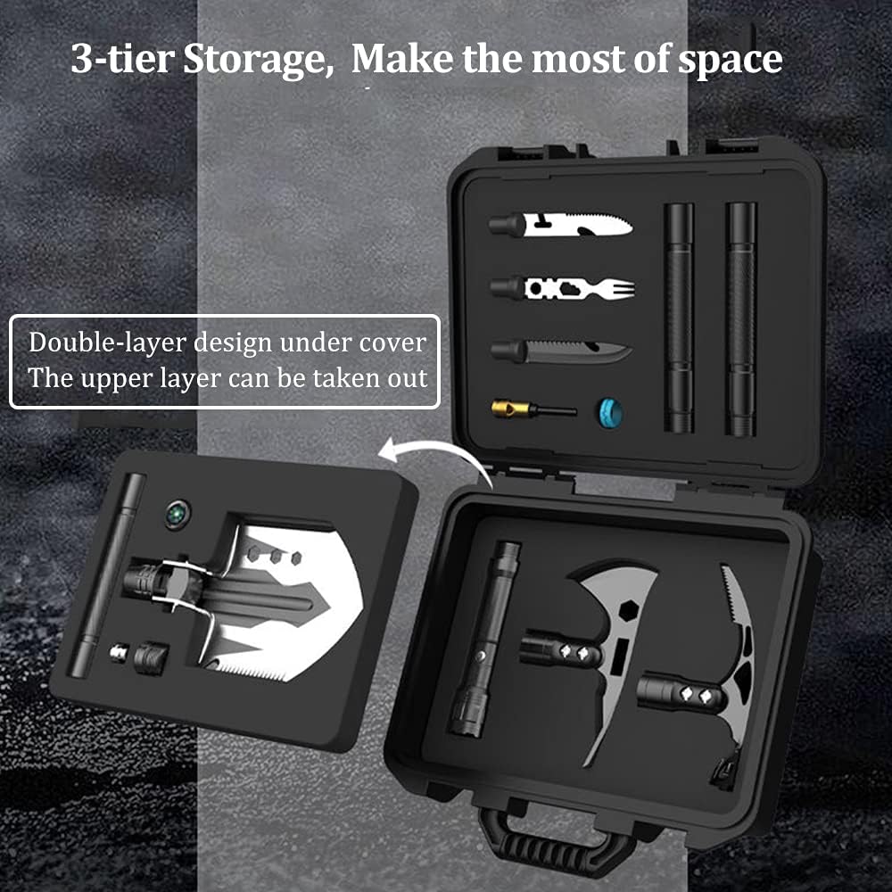 Folding Survival Shovel Multitool Axe Hatchet 3 in1 Camping Equipment B8412