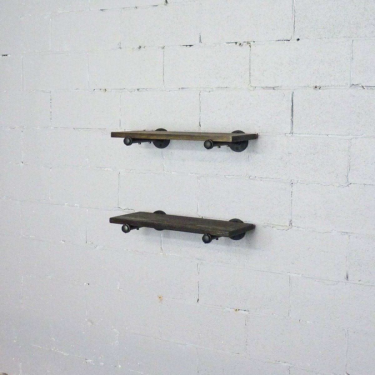 2-Piece Industrial Farmhouse Wall Shelf Set N802