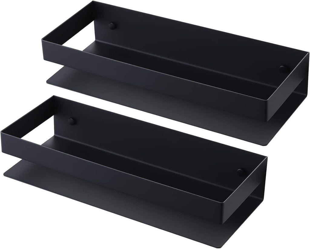 Matte Black 2 PCS Stainless Steel Wall Mounted Shower Shelf Caddy O7367